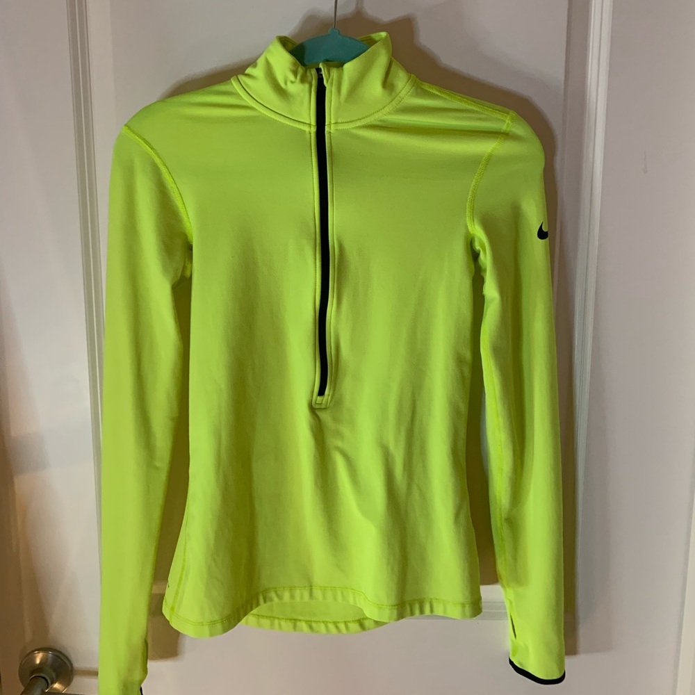 Nike half zip neon yellow clima cool sweater/jacket size XS/S.